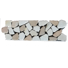 Marble Interlocking Border - Brown Onyx/Marble Beige