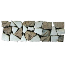 Marble Interlocking Border - Forest Brown/Marble Ice