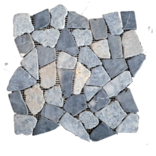 Marble Interlocking Square - 2 Tone Grey
