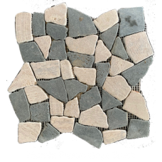 Marble Interlocking Square - Brown Onyx/Black