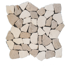 Marble Interlocking Square - Brown Onyx/Marble Beige