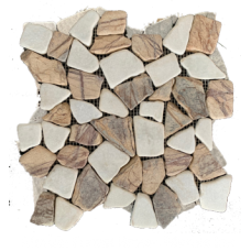 Marble Interlocking Square - Forest Brown/Marble Ice