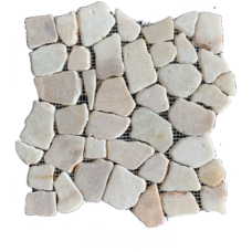 Marble Interlocking Square - Mixed Quartz