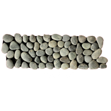 Sliced Pebble Interlocking Border - Black