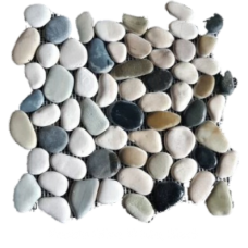 Pebble Interlocking Square - Olive/White/Black