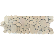 Sliced Pebble Mini Interlocking Border - Tan