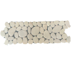Sliced Pebble Mini Interlocking Border - White