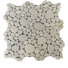 Sliced Pebble Mini Interlocking Square - White