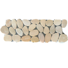 Sliced Pebble Interlocking Border - Tan
