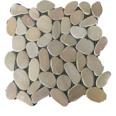 Sliced Pebble Interlocking Square - Tan